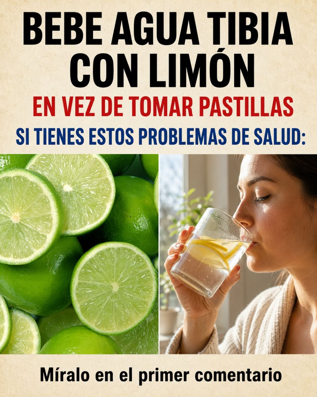 Agua tibia con limón