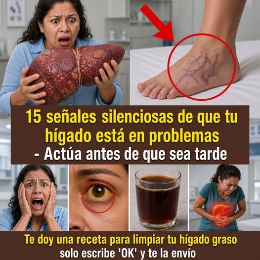 15 señales de problemas hepáticos