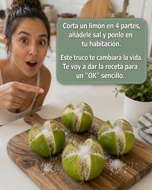 Limón y sal en la cocina