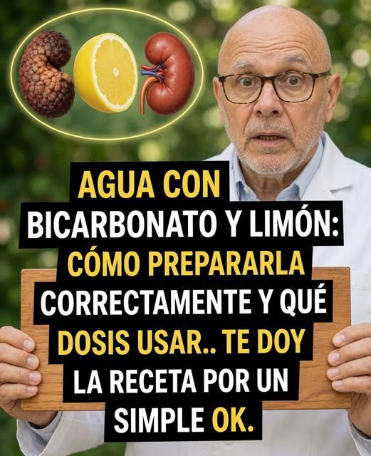 AGUA CON BICARBONATO Y LIMÓN