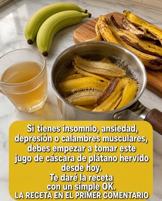 Jugo de cáscara de plátano