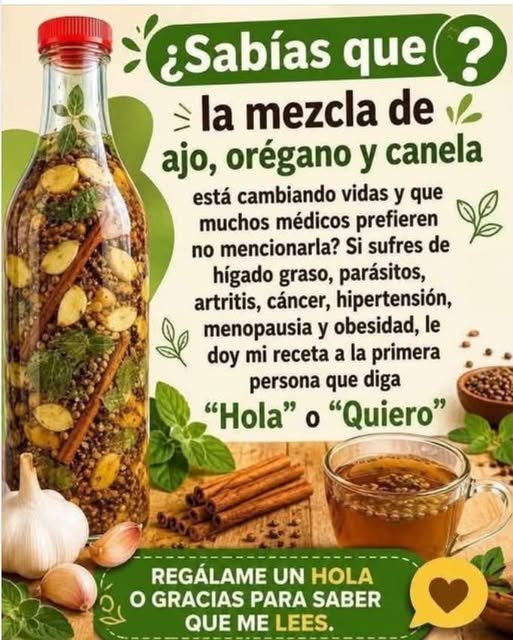 Mezcla de ajo, orégano y canela