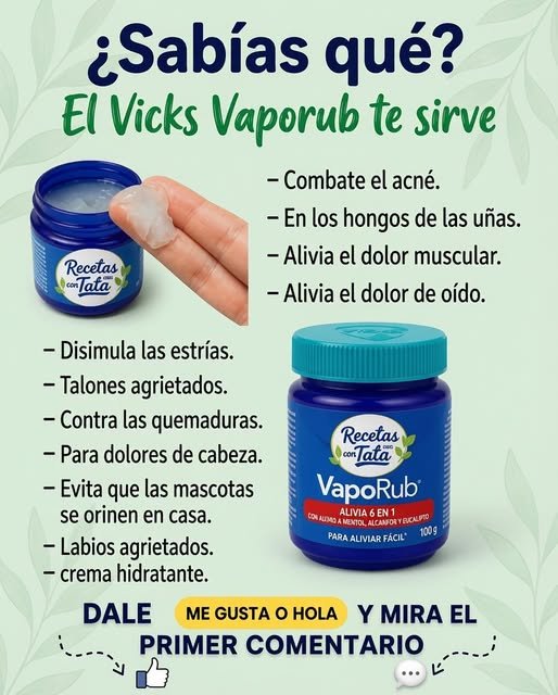 Vick VapoRub en los pies
