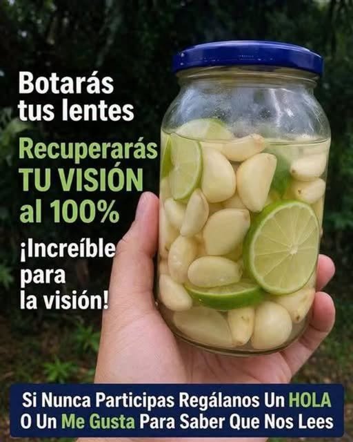 Frasco con ajo y limón