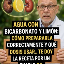 Agua tibia con limón y bicarbonato