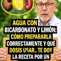 Bicarbonato de sodio y limón en agua