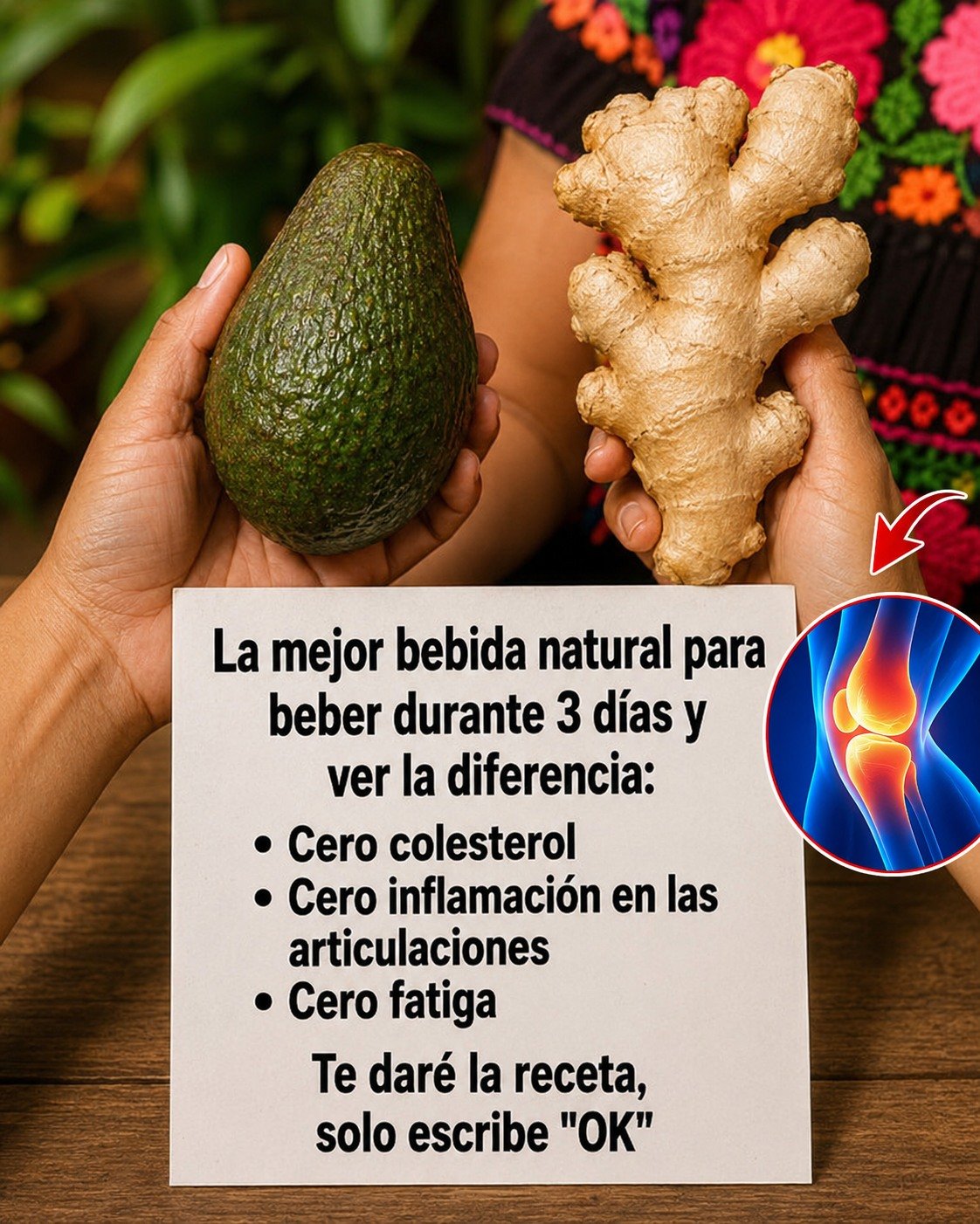 Aguacate y jengibre