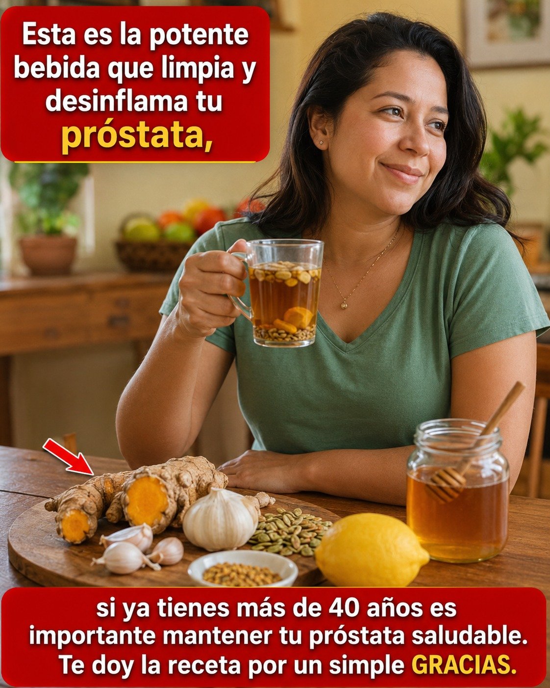 Bebida natural para la próstata