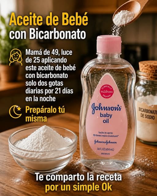 Receta de aceite de bebé con bicarbonato