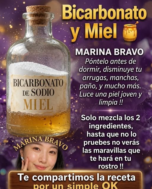 Receta de colágeno casero con bicarbonato de sodio y miel
