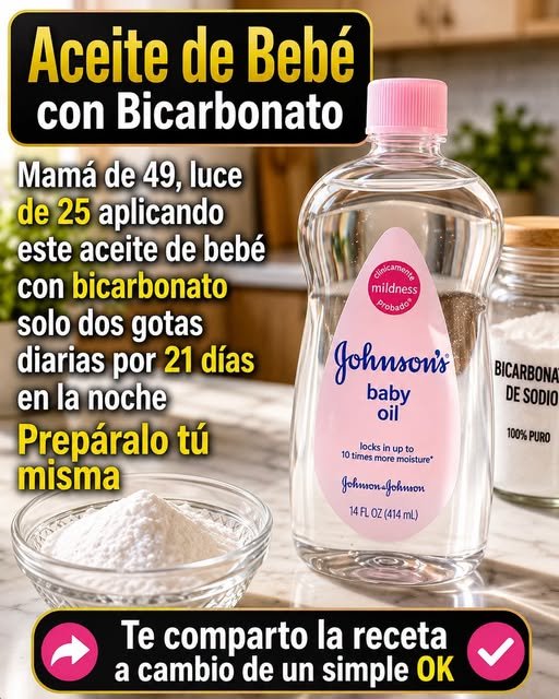 Bicarbonato de sodio y aceite de bebé