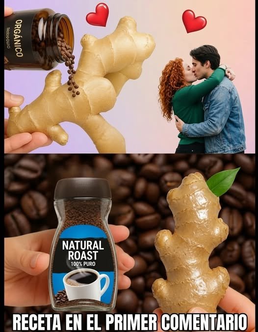 Café y jengibre en una mesa con decoración romántica