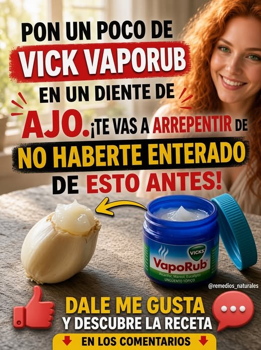 Mezcla de Vick VapoRub y ajo