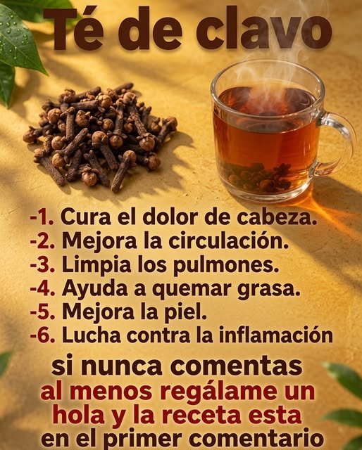 Té de clavo de olor y clavos de olor