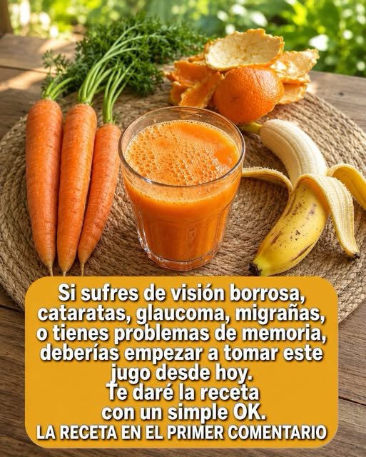 Jugo Natural de Zanahoria y Banano