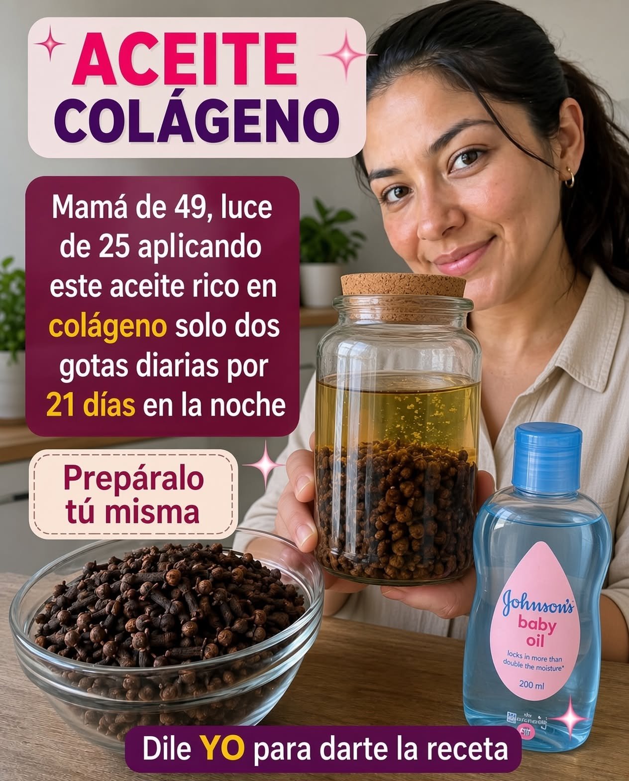 Aceite colágeno casero