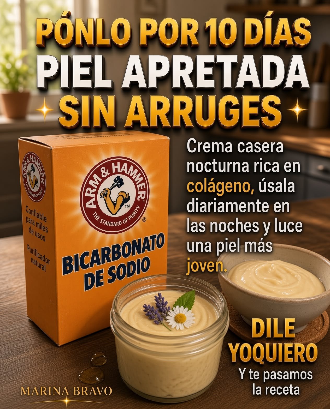 Crema Casera Nocturna Rica en Colágeno