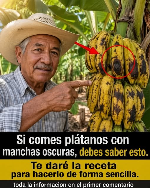 Plátanos con manchas oscuras