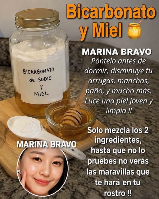 Bicarbonato de sodio y miel