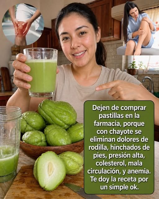 Jugo verde de chayote