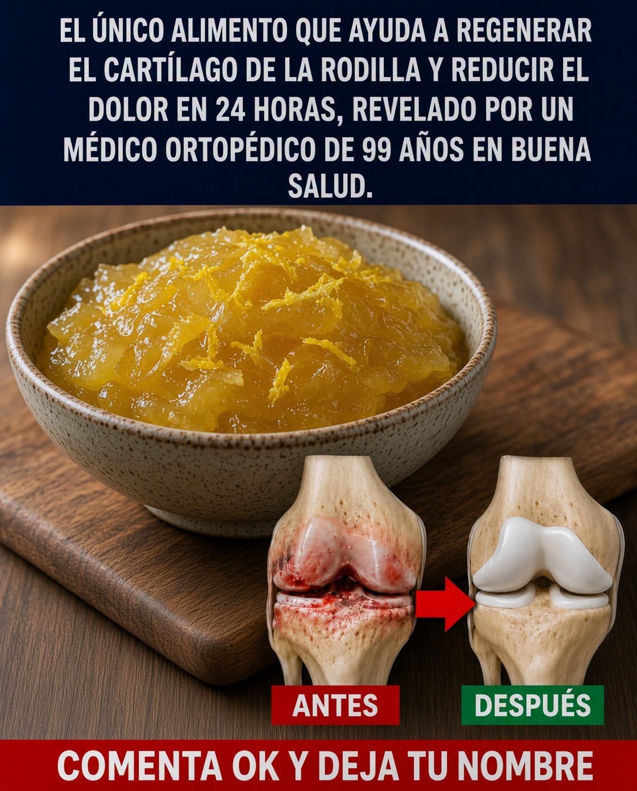 Caldo de huesos para la salud de las rodillas