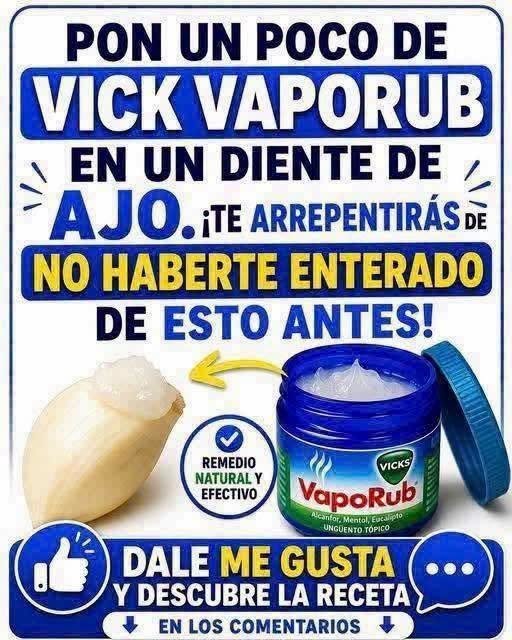 Ajo y VapoRub combinación casera