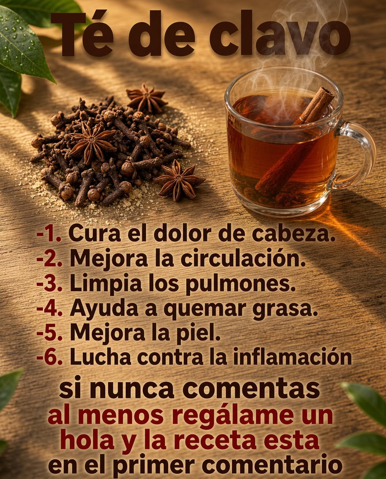 Beneficios del Té de Clavo