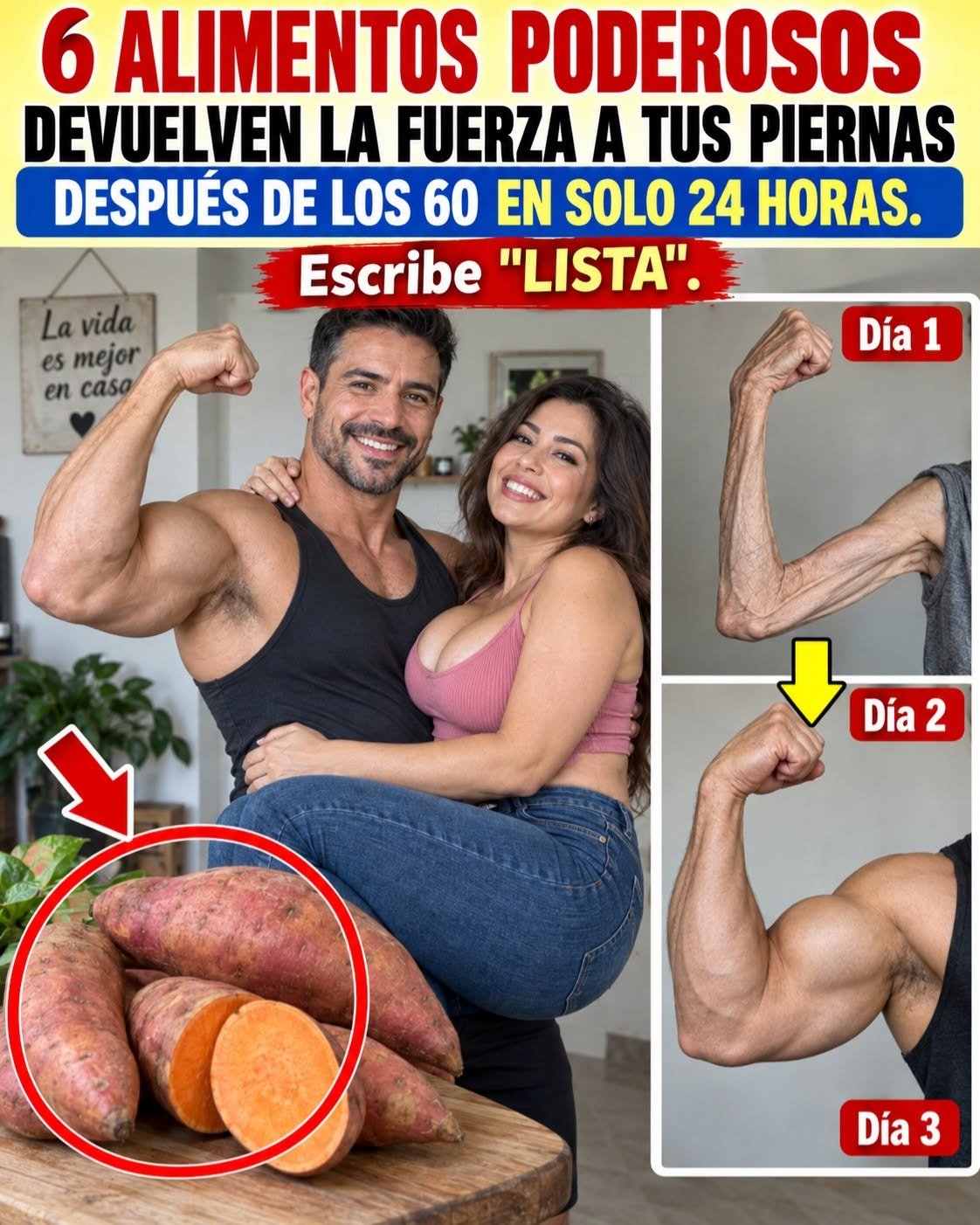 Camotes en mesa