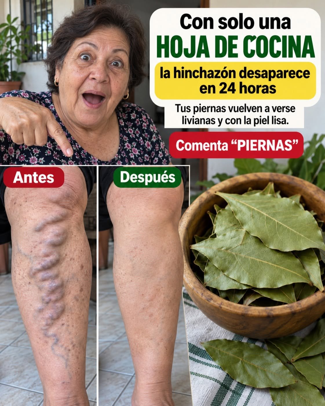Remedio natural con hoja de laurel para piernas