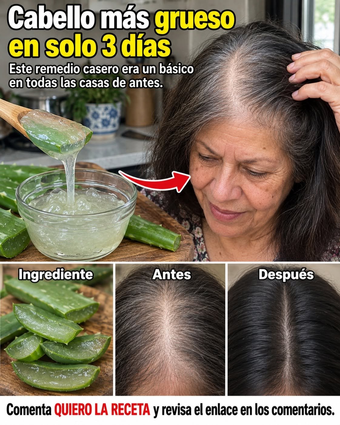 Remedio natural para el cabello con aloe vera