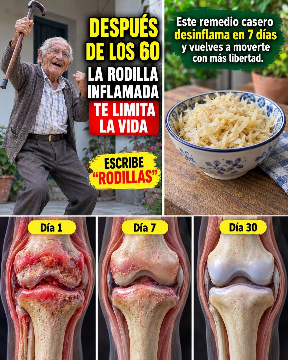 Remedio casero para rodillas inflamadas
