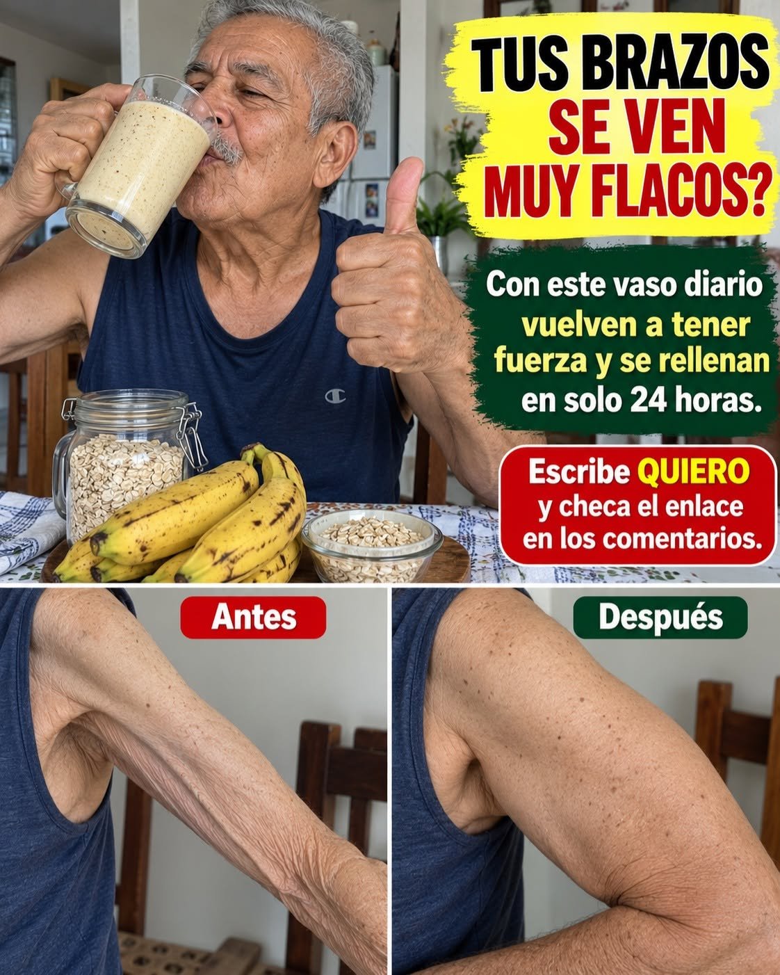 Batido nutritivo para brazos fuertes