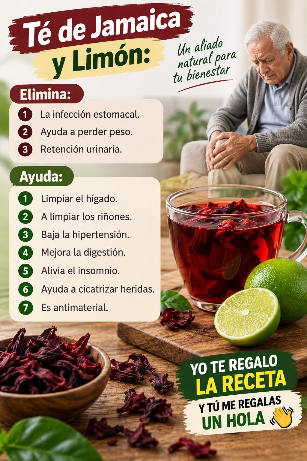 Té de Jamaica con Limón
