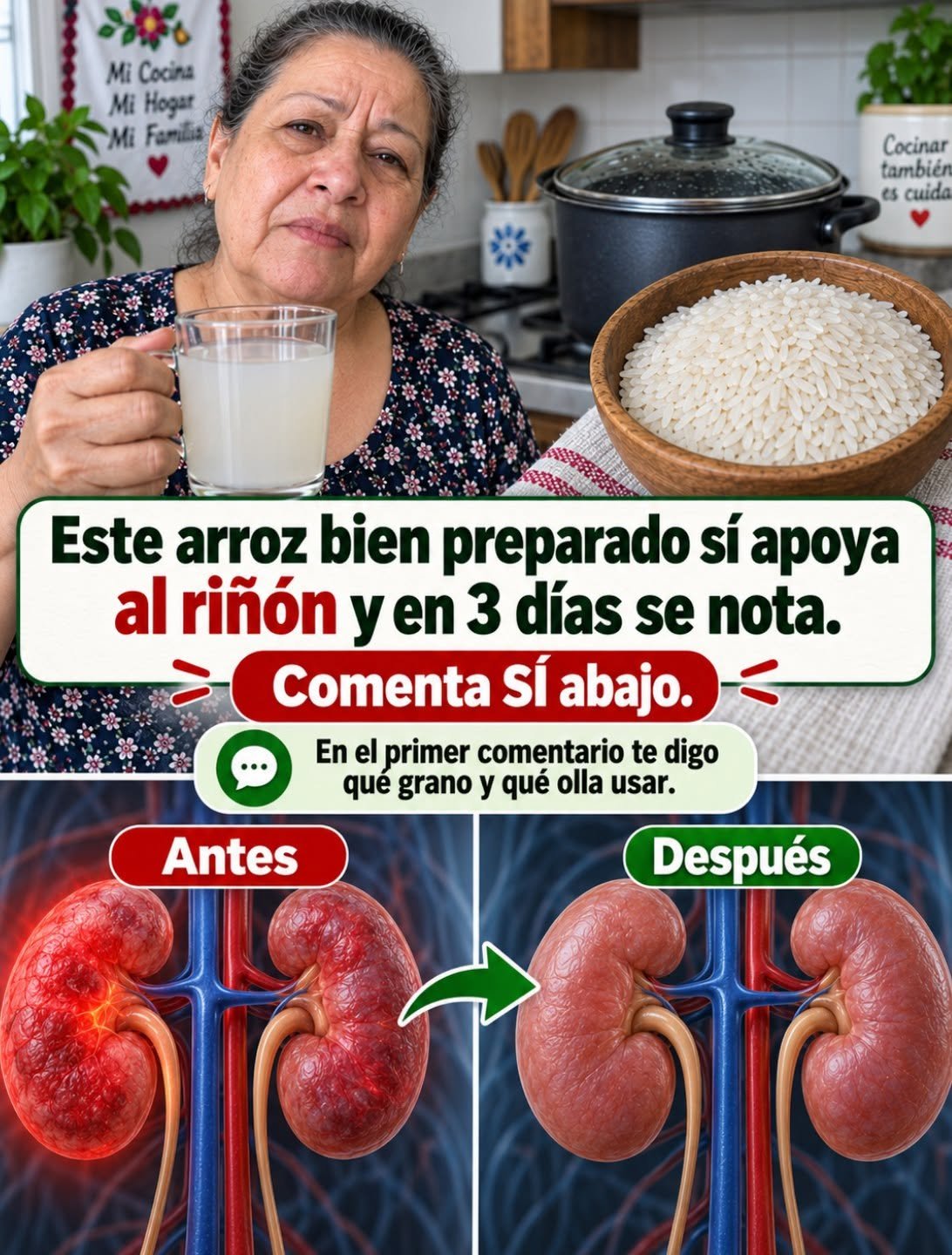 Beneficios del arroz para los riñones