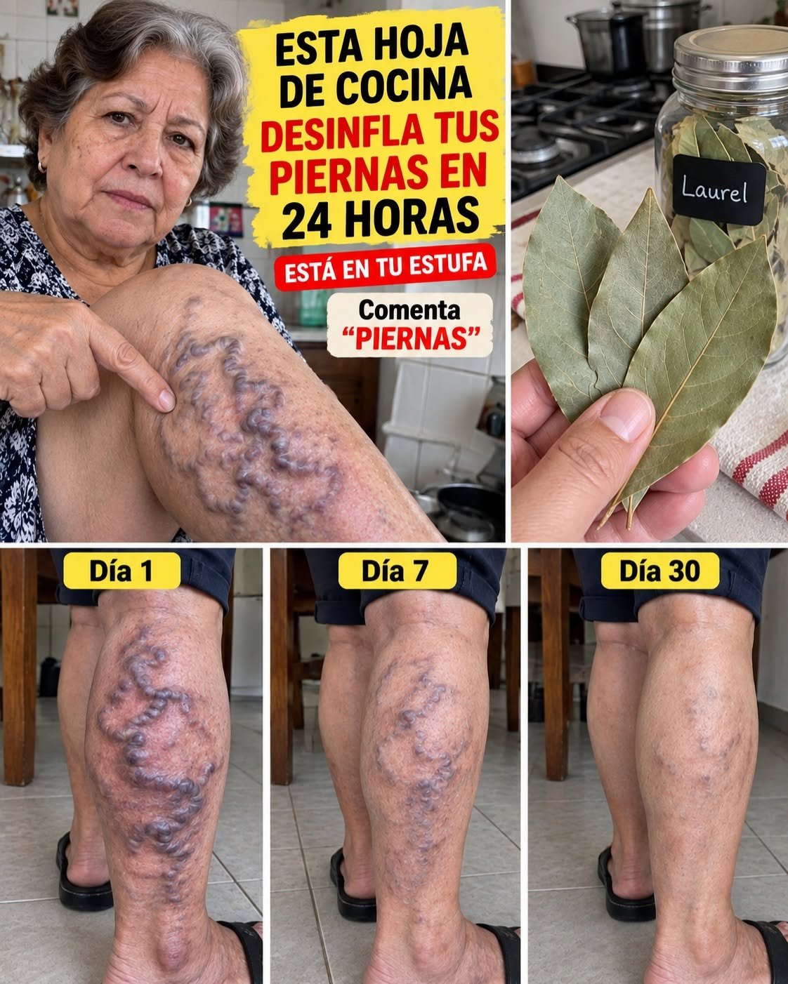 Hojas de laurel y tratamiento para venas varicosas