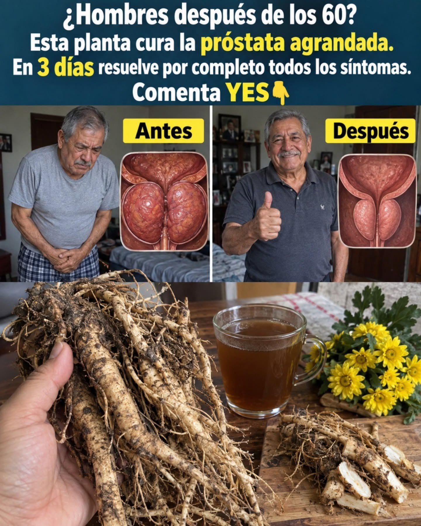 Remedio natural para la próstata agrandada