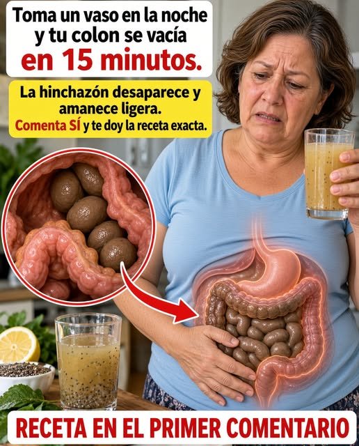 Bebida nocturna para limpiar el colon