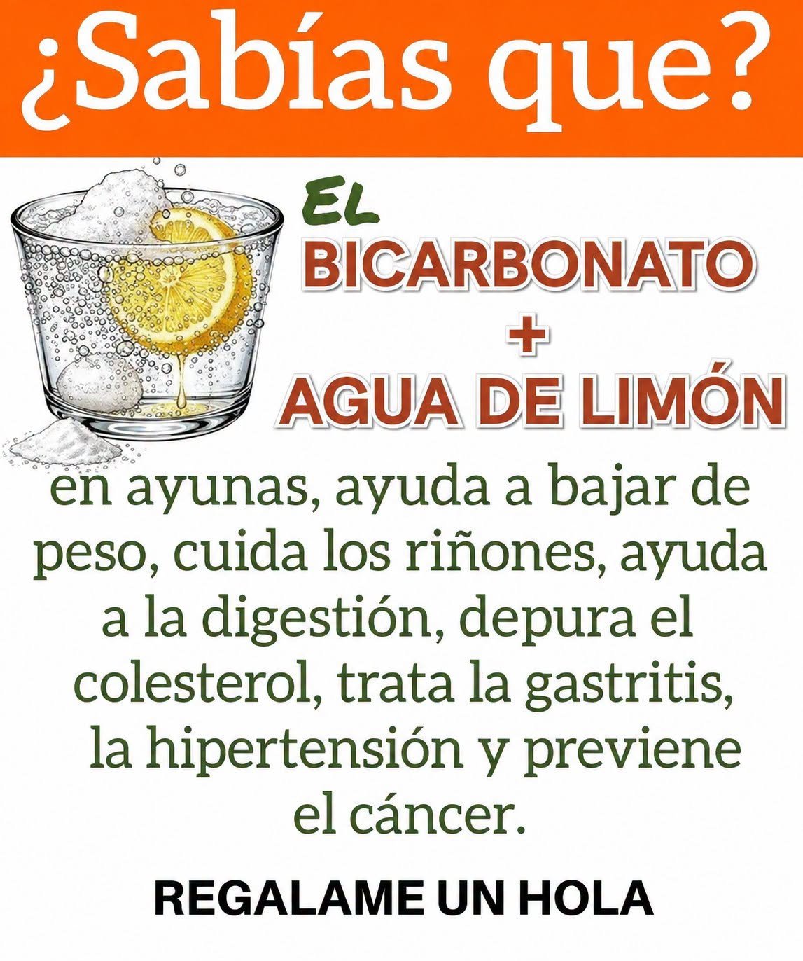 Agua de limón con bicarbonato