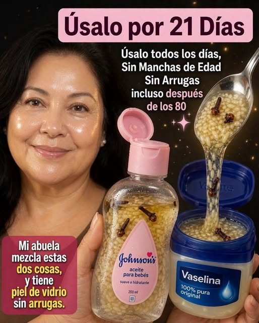 Mujer sosteniendo frascos de vaselina y aceite