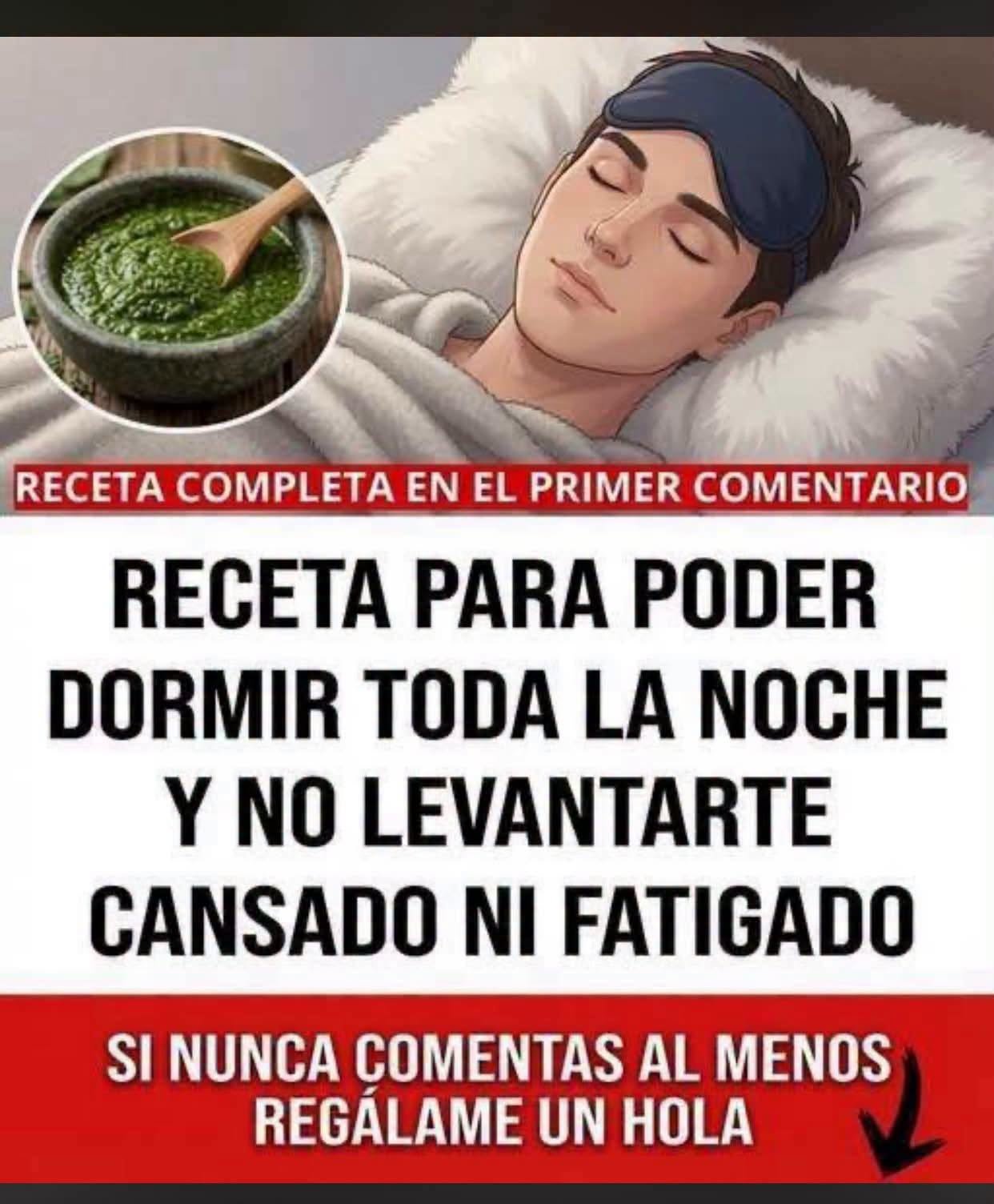 Persona durmiendo con un antifaz y té para dormir