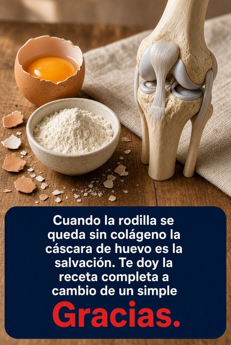 Cáscara de huevo y rodillas