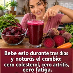 Bebida de remolacha jengibre y limón