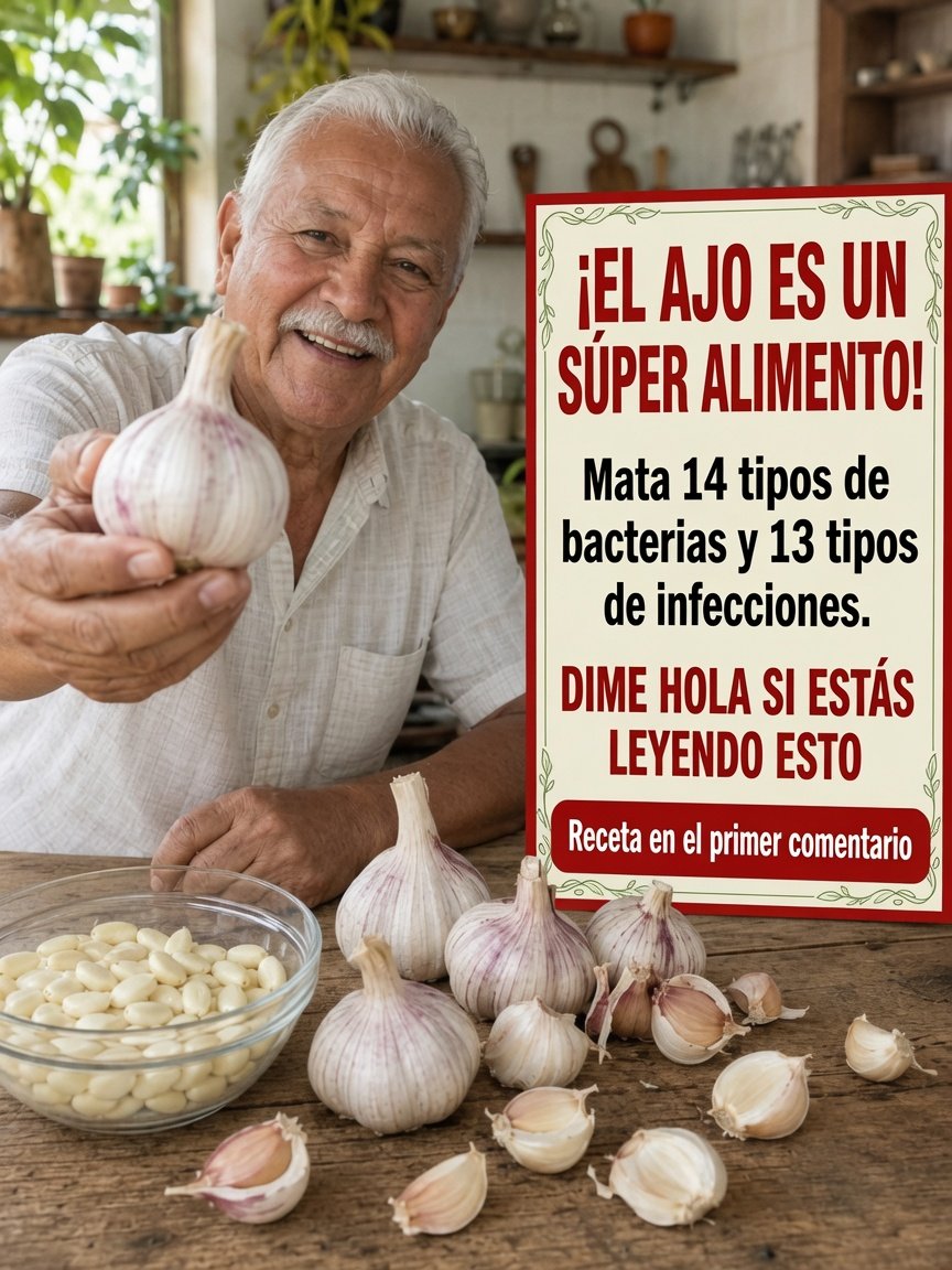 Una persona sosteniendo una cabeza de ajo