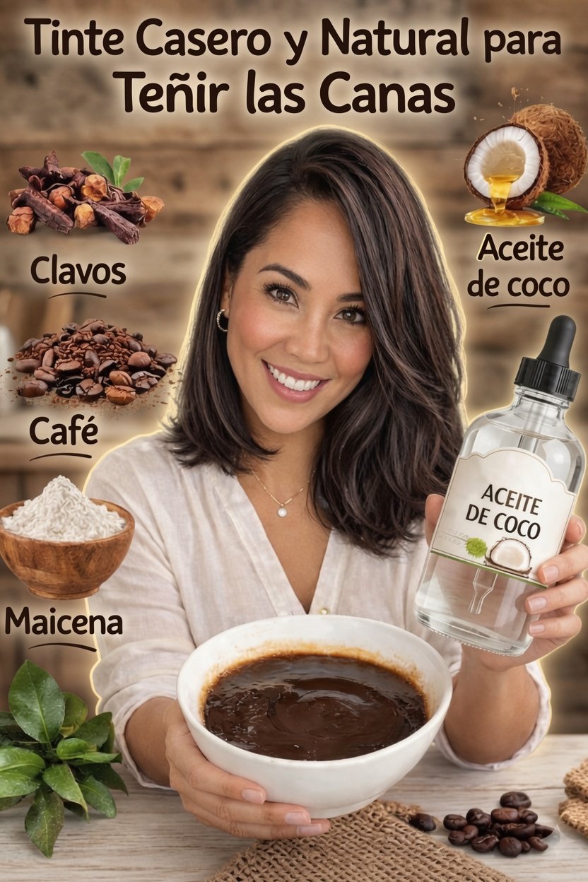 Receta casera para cubrir canas con ingredientes naturales