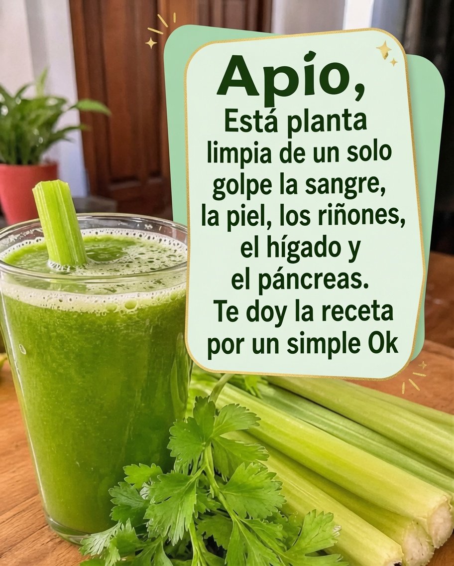 Jugo de apio fresco