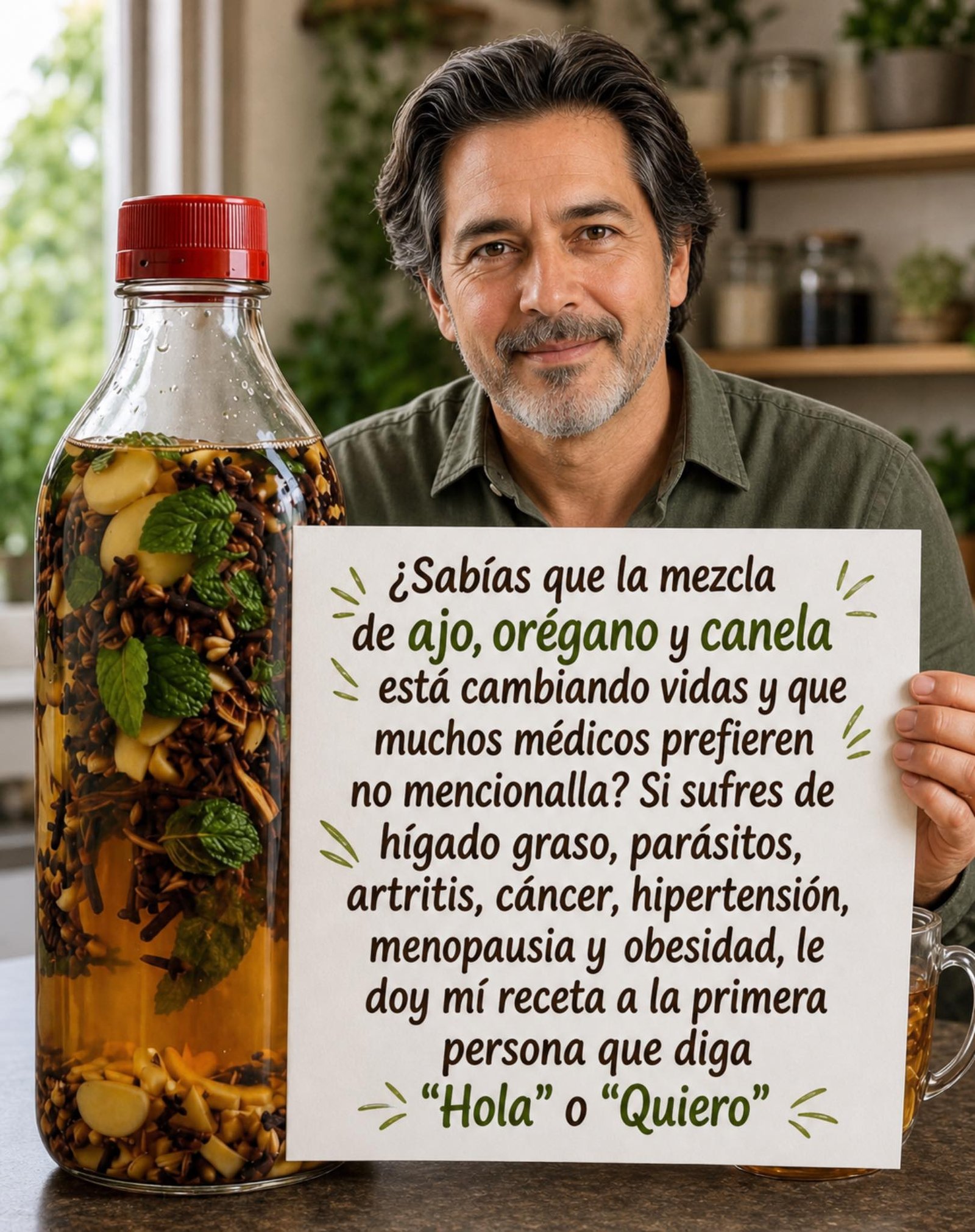 Mezcla de ajo orégano y canela para la salud