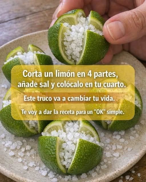 Limón y sal en la habitación