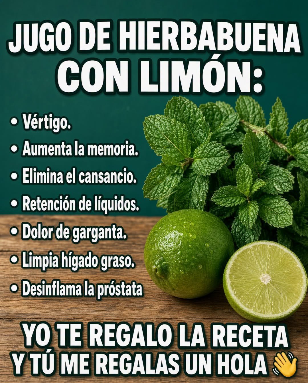 Jugo de Hierbabuena con Limón