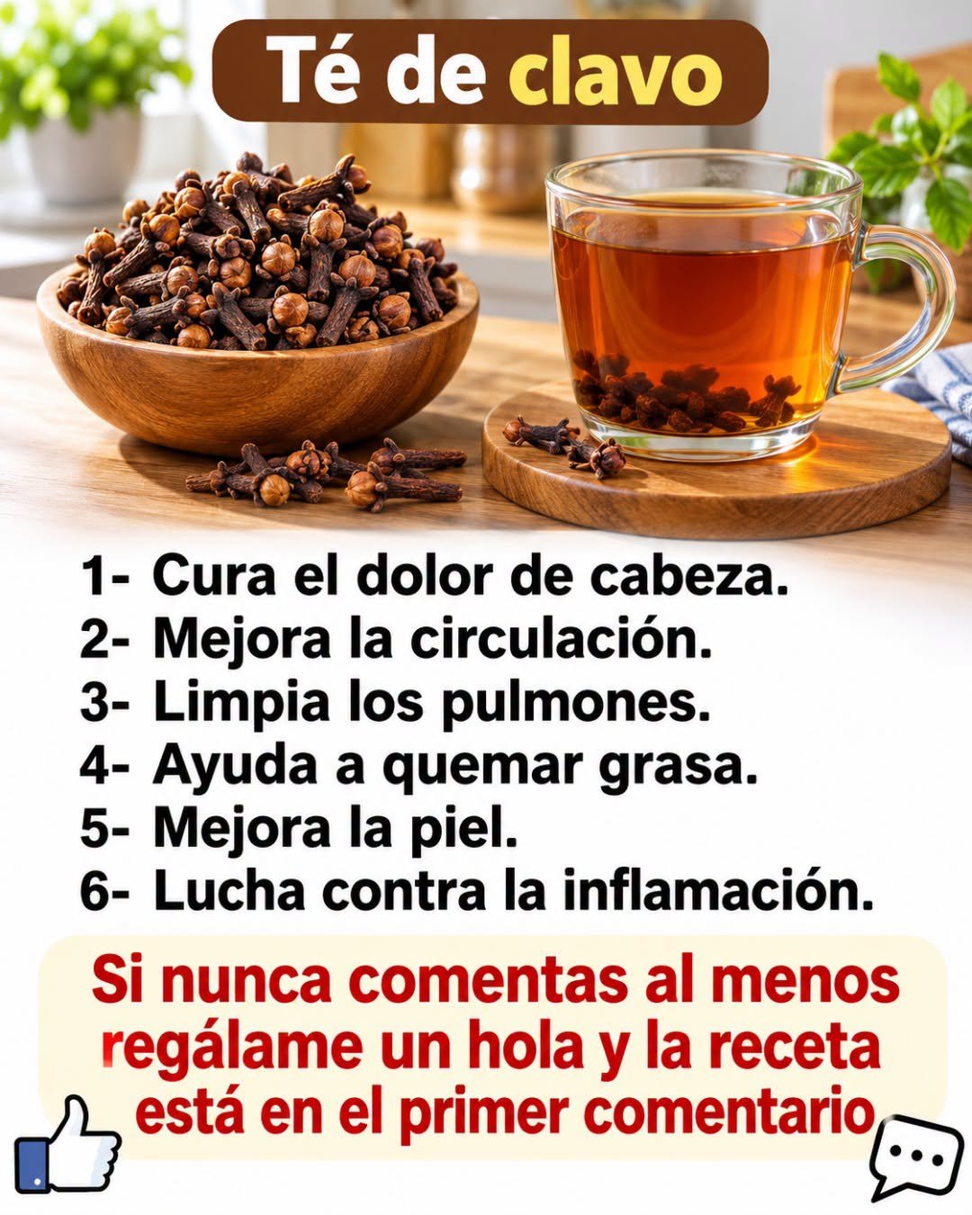 Té de clavo de olor en una taza con especias alrededor