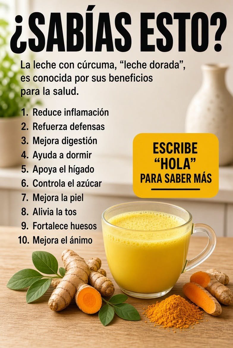 Leche con cúrcuma